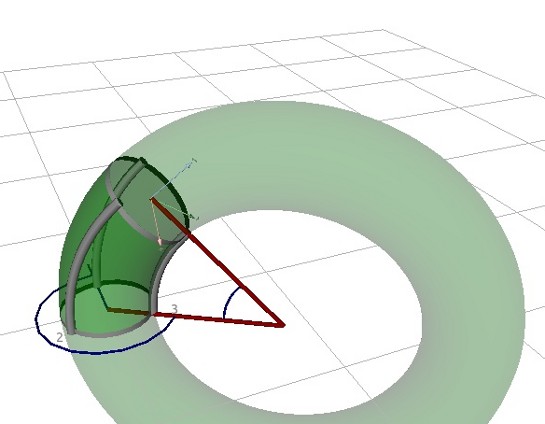 Torus model to simulate BHA`s kinematic structure